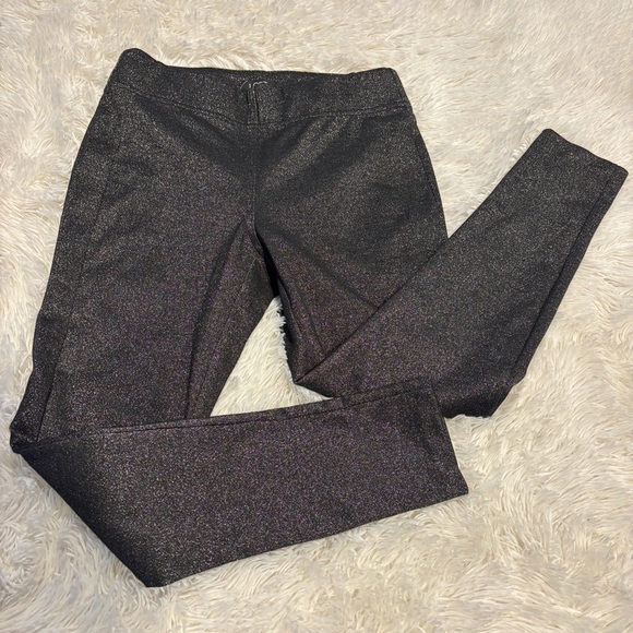 LOFT PETITES Silver Metallic Dress Stretch pull on Pants Skinny Legging MP - Picture 9 of 9